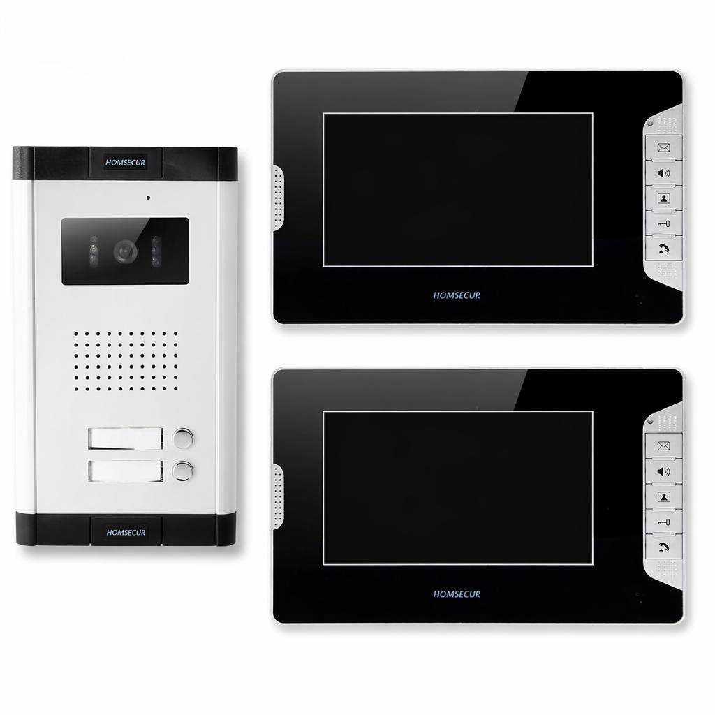 Home Security Doorbell Camera - 4선식 2가족용 비디오 도어폰 인터콤 시스템