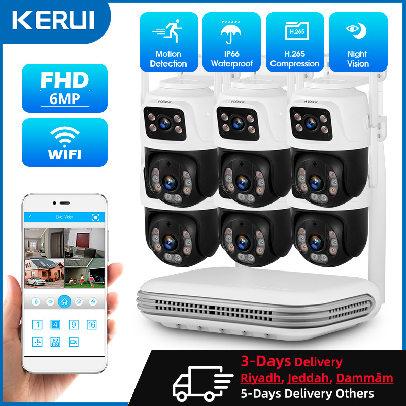 Home Security Upgrades - KERUI 방수 6MP HD 무선 듀얼