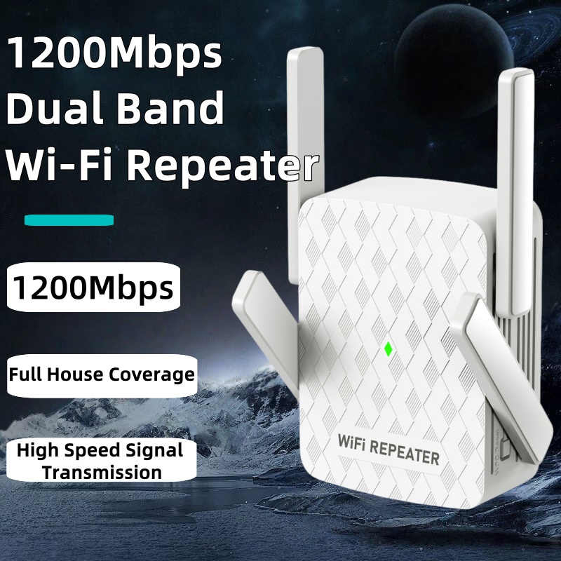 Home Security And Internet - 1200Mbps 무선 Wifi 익스텐더 Wifi 리피터/라우터