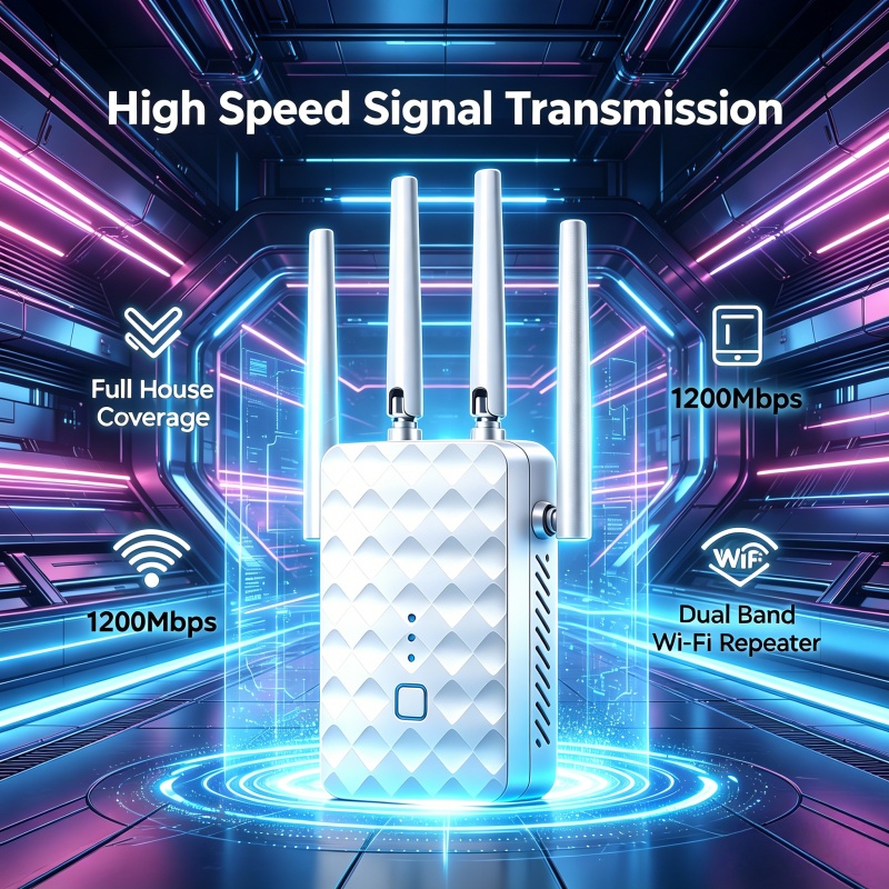 Home Security And Internet - 1200Mbps WiFi 리피터 무선 2.4G/5GHz 듀얼