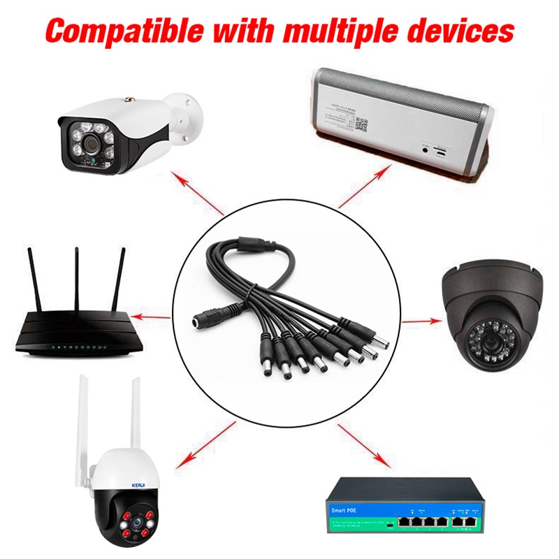 5.5x2.1mm 1 여성 2 4 8 남성 DC 전원  - Home Security Camera Installation 리뷰 및 가격