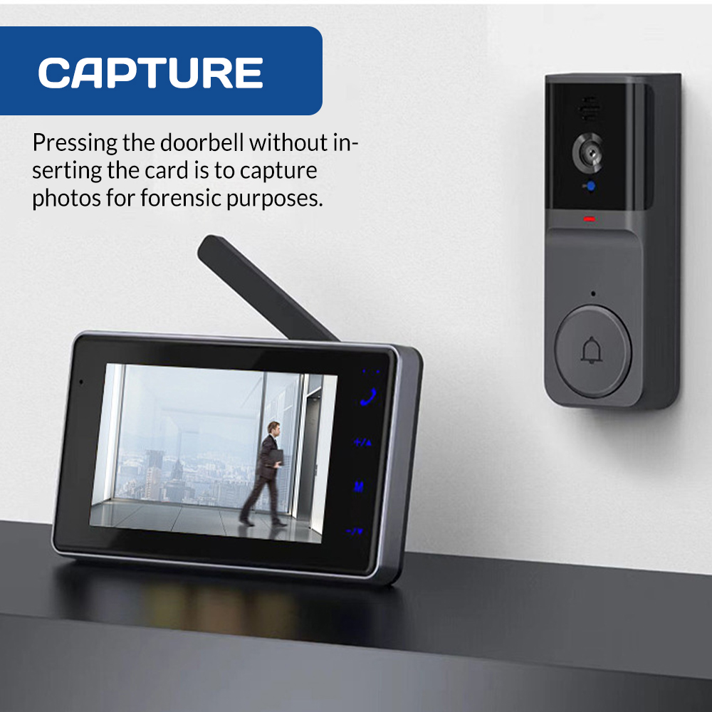 4.3인치 HD IPS 스크린 무선 비주얼 인터콤 초인 - Home Security Doorbell Camera 리뷰 및 가격