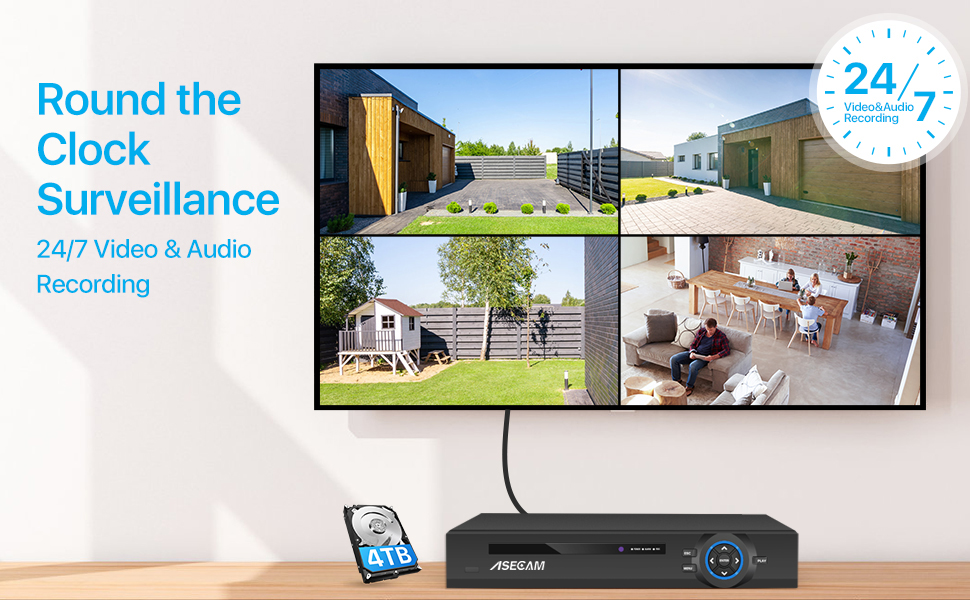 슈퍼 8MP POE NVR 비디오 레코더 오디오 IP  - Home Security With Cameras 리뷰 및 가격