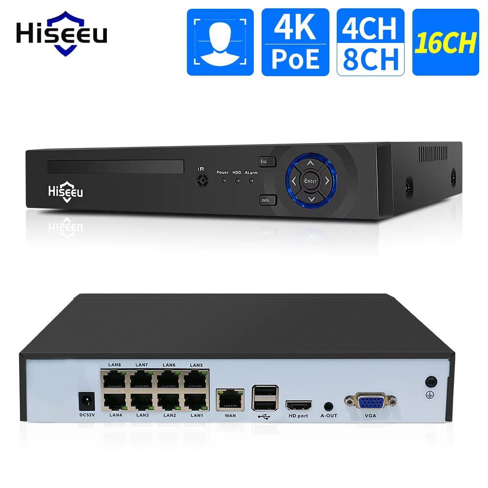 Hiseeu 4CH 10CH 16CH 4K 8MP 5M - Home Security With Cameras 리뷰 및 가격