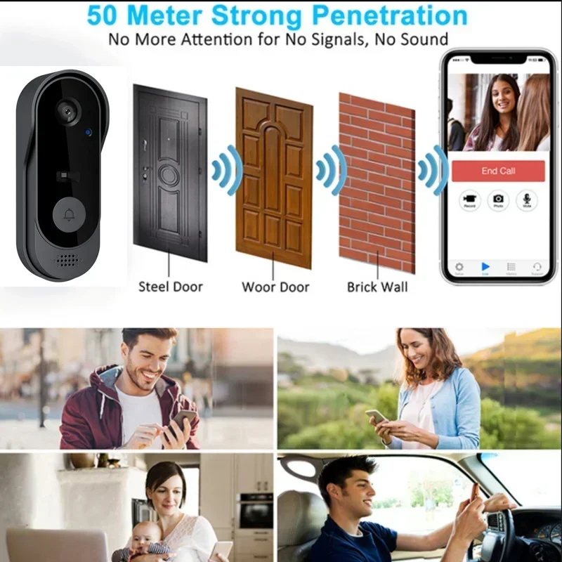 비디오 HD 무선 방수 도어벨 카메라, 야간 투시 및  - Home Security Doorbell Camera 리뷰 및 가격