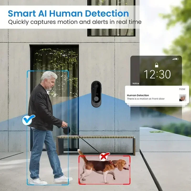 비디오 HD 무선 방수 도어벨 카메라, 야간 투시 및  - Home Security Doorbell Camera 리뷰 및 가격