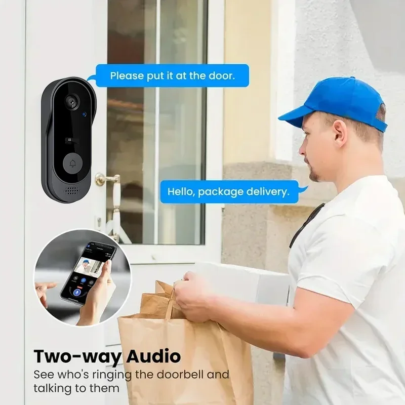 비디오 HD 무선 방수 도어벨 카메라, 야간 투시 및  - Home Security Doorbell Camera 리뷰 및 가격