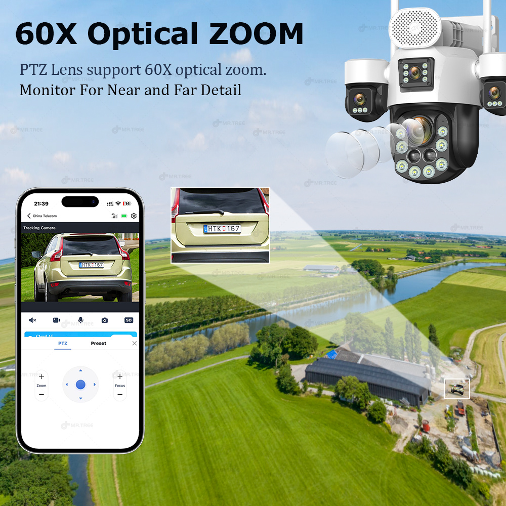 AOV 4렌즈 야외 감시용 태양광 카메라 20MP 4G - Home Security Camera Installation 리뷰 및 가격