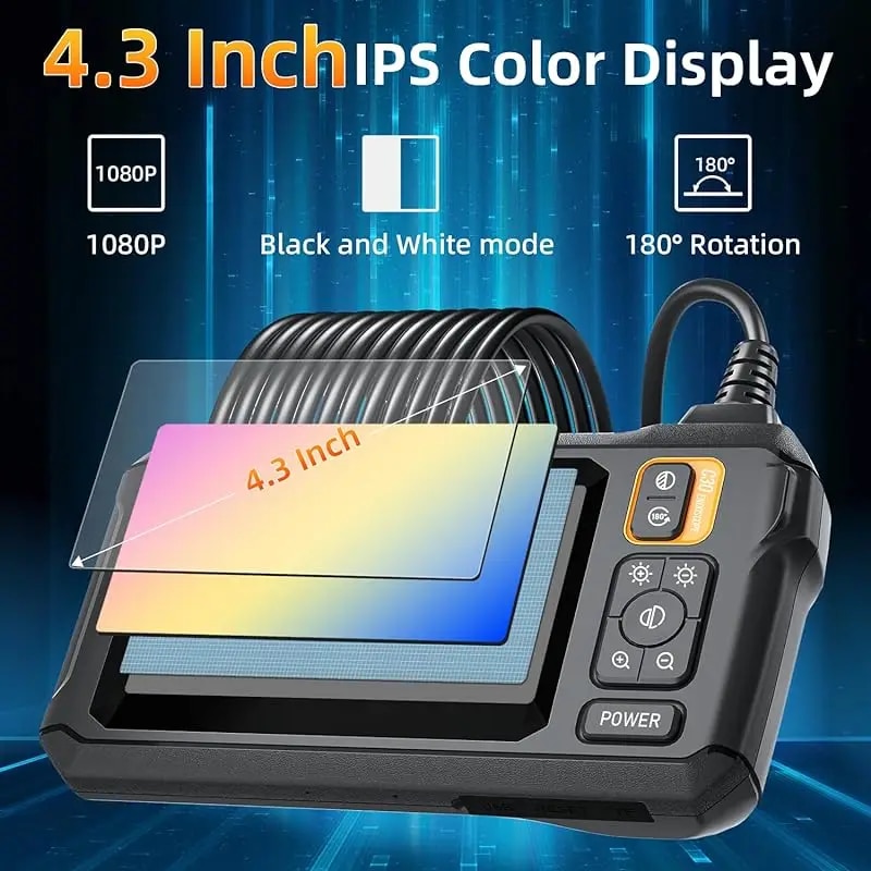 산업용 내시경 카메라, 8mm HD1080P, 4.3  - Home Security With Cameras 리뷰 및 가격