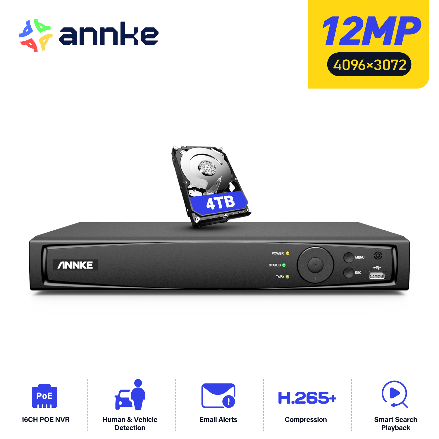 ANNKE 12MP POE NVR 네트워크 비디오 레코 - Home Security With Cameras 리뷰 및 가격