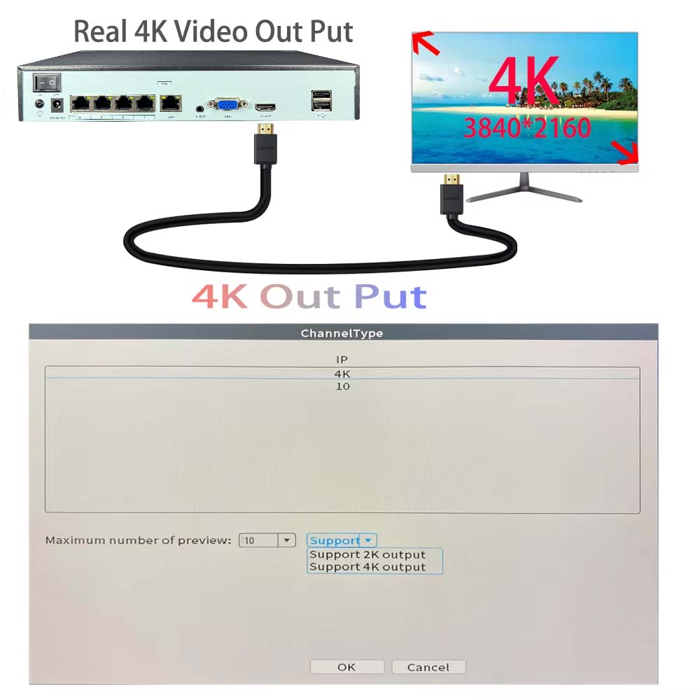 4K 10CH NVR 4/8포트 POE 8MP 5MP  - Home Security With Camera 리뷰 및 가격
