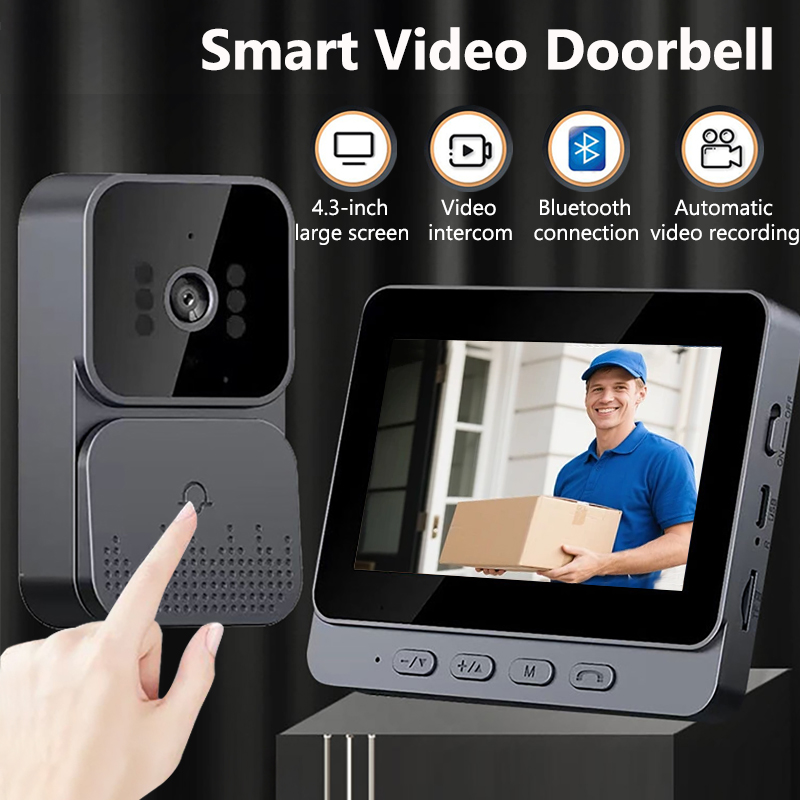 무선 비디오 인터콤 초인종 HD 나이트 비전 4.3 인 - Home Security Doorbell Camera 리뷰 및 가격