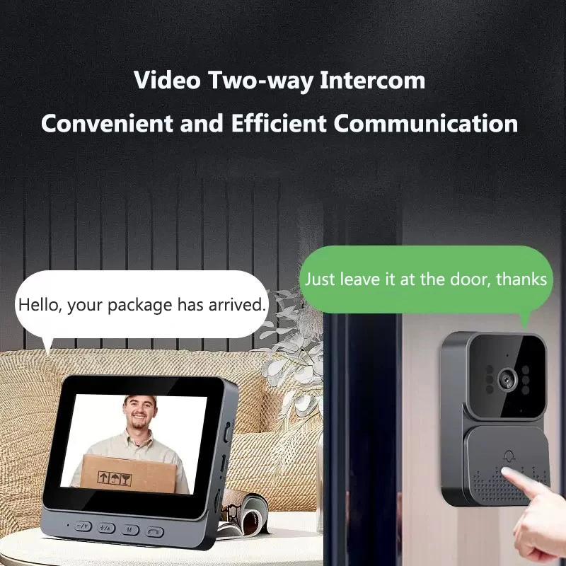 무선 비디오 인터콤 초인종 HD 나이트 비전 4.3 인 - Home Security Doorbell Camera 리뷰 및 가격
