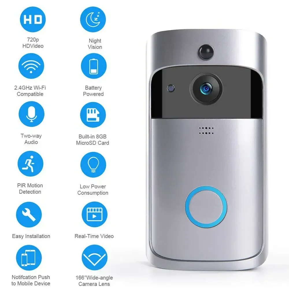 720P HD 스마트 홈 무선 WIFI 초인종 카메라  - Home Security Doorbell Camera 리뷰 및 가격