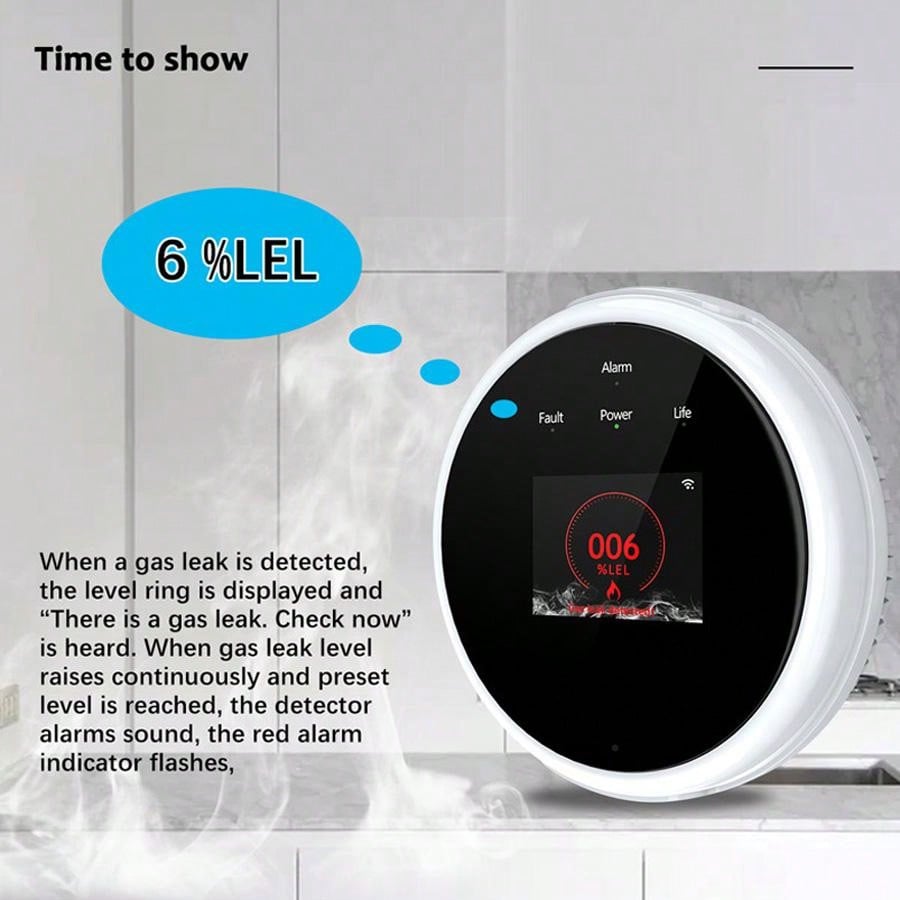 2.4G WiFi 가스 경보 센서 가연성 가스 감지기는 - Home Security Upgrades 리뷰 및 가격