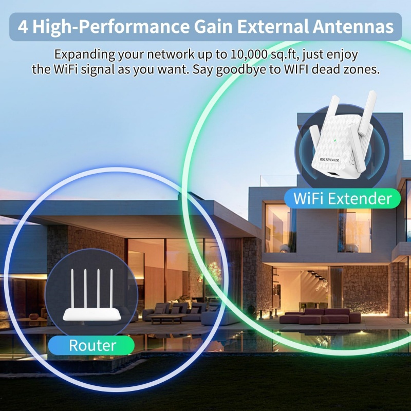 1200Mbps WiFi 리피터 2.4&5.8Ghz 듀 - Home Security And Internet 리뷰 및 가격