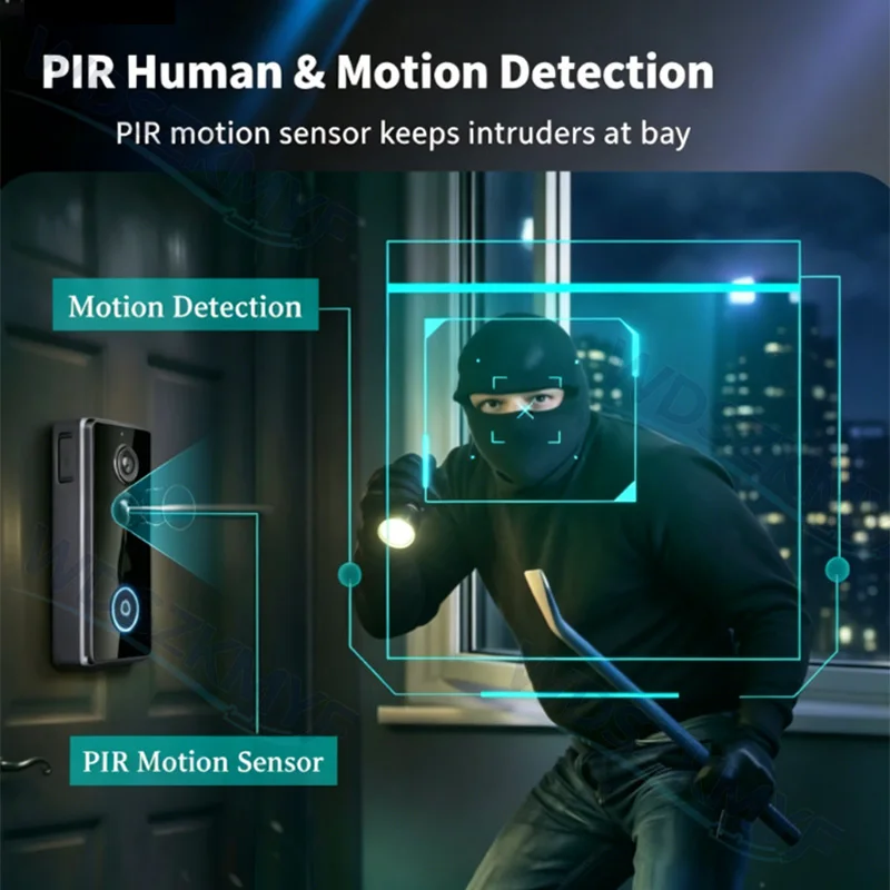 새로운 방수 무선 초인종 카메라 4.3인치 IPS 스크 - Home Security Doorbell Camera 리뷰 및 가격